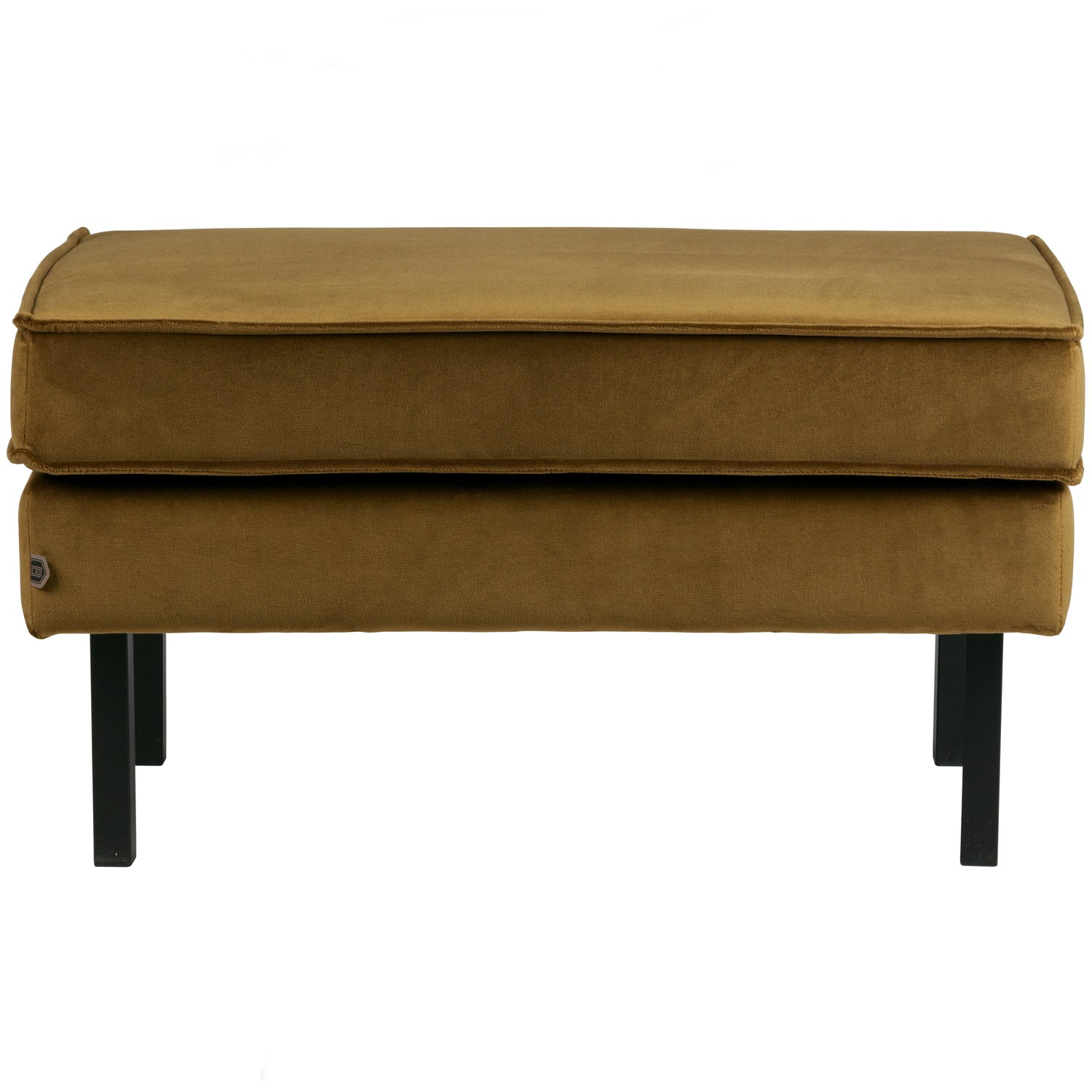 Rodeo hocker op poten velvet kastanjebruin