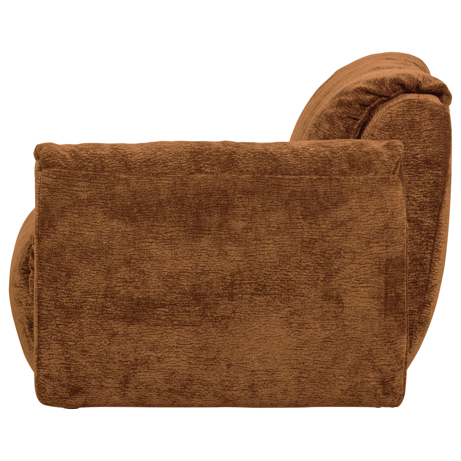 Baggy 1-zits element met arm rechts geweven chenille bruin
