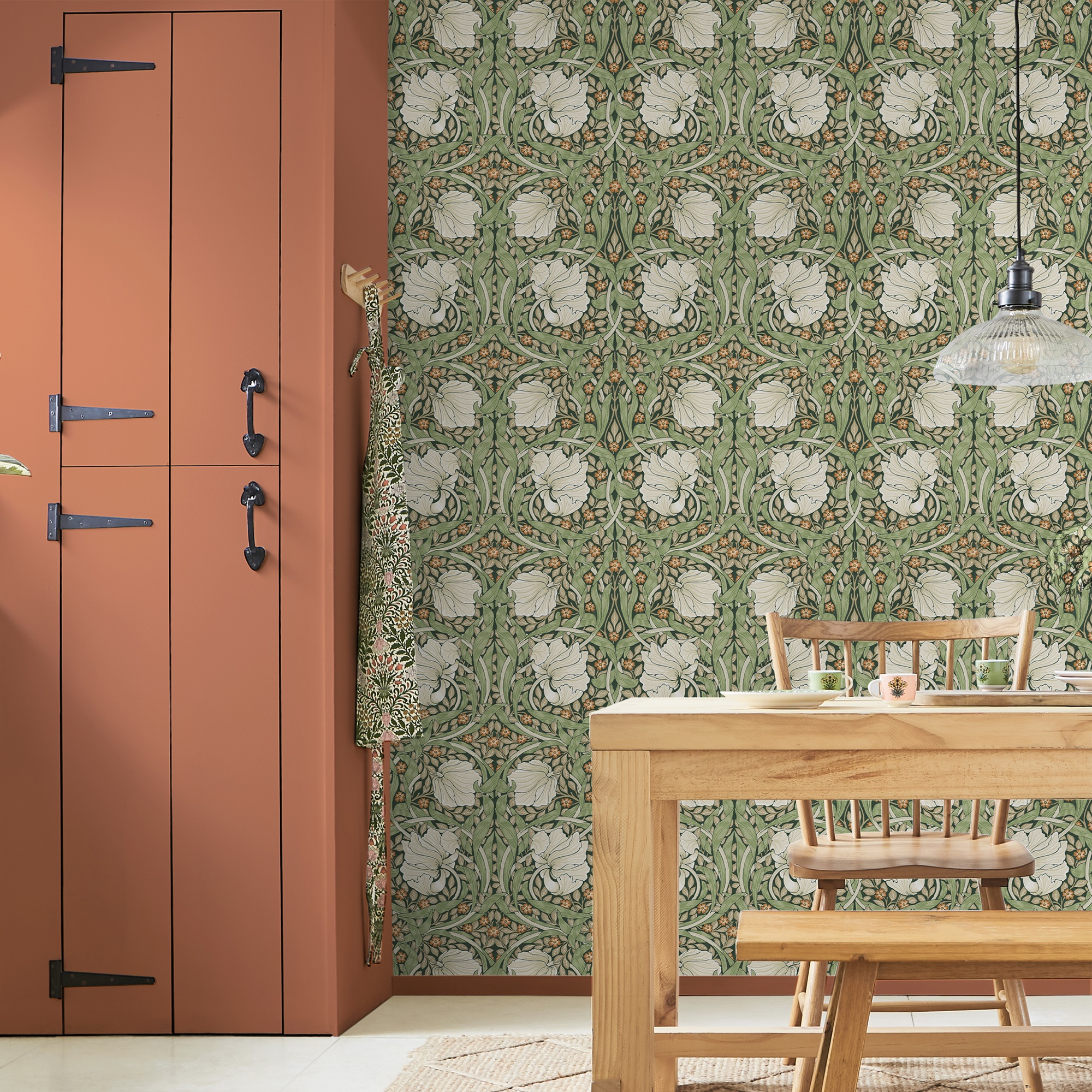 vliesbehang william morris at home pimpernel green