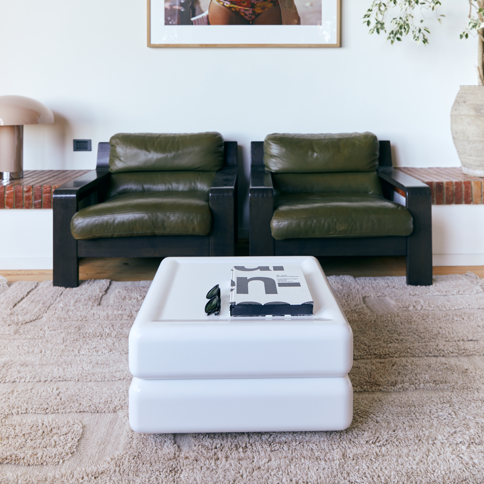 Tufted rug limestone