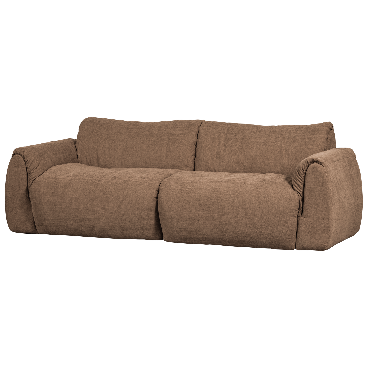 Baggy 2-zits bank 3d chenille middenbruin