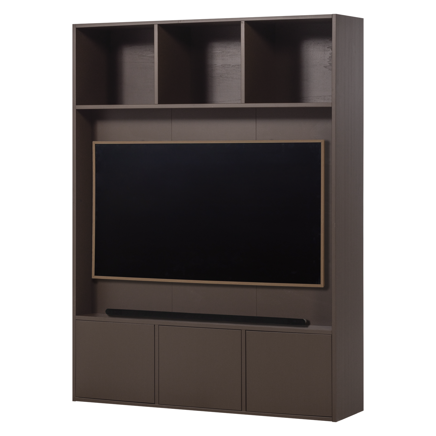 Meggy tv opbergkast 160 cm grenen middenbruin [fsc]
