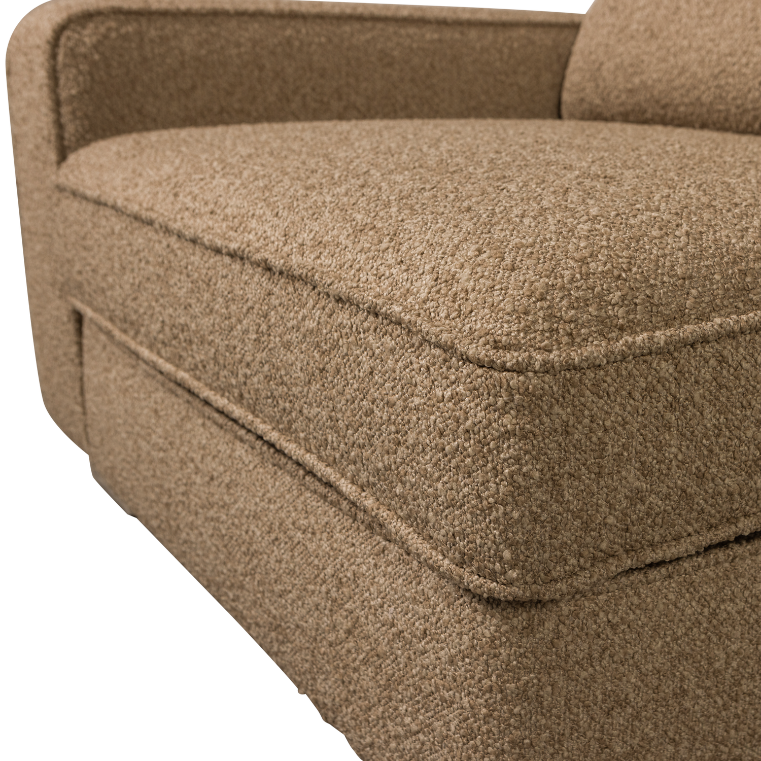 Lazy 1-zits element met arm links boucle antraciet