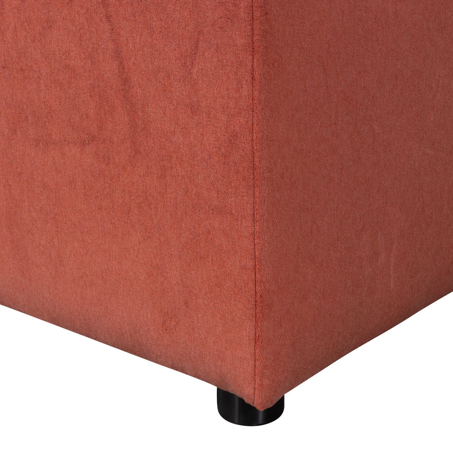 Allure hocker geweven stof donkerbruin melange