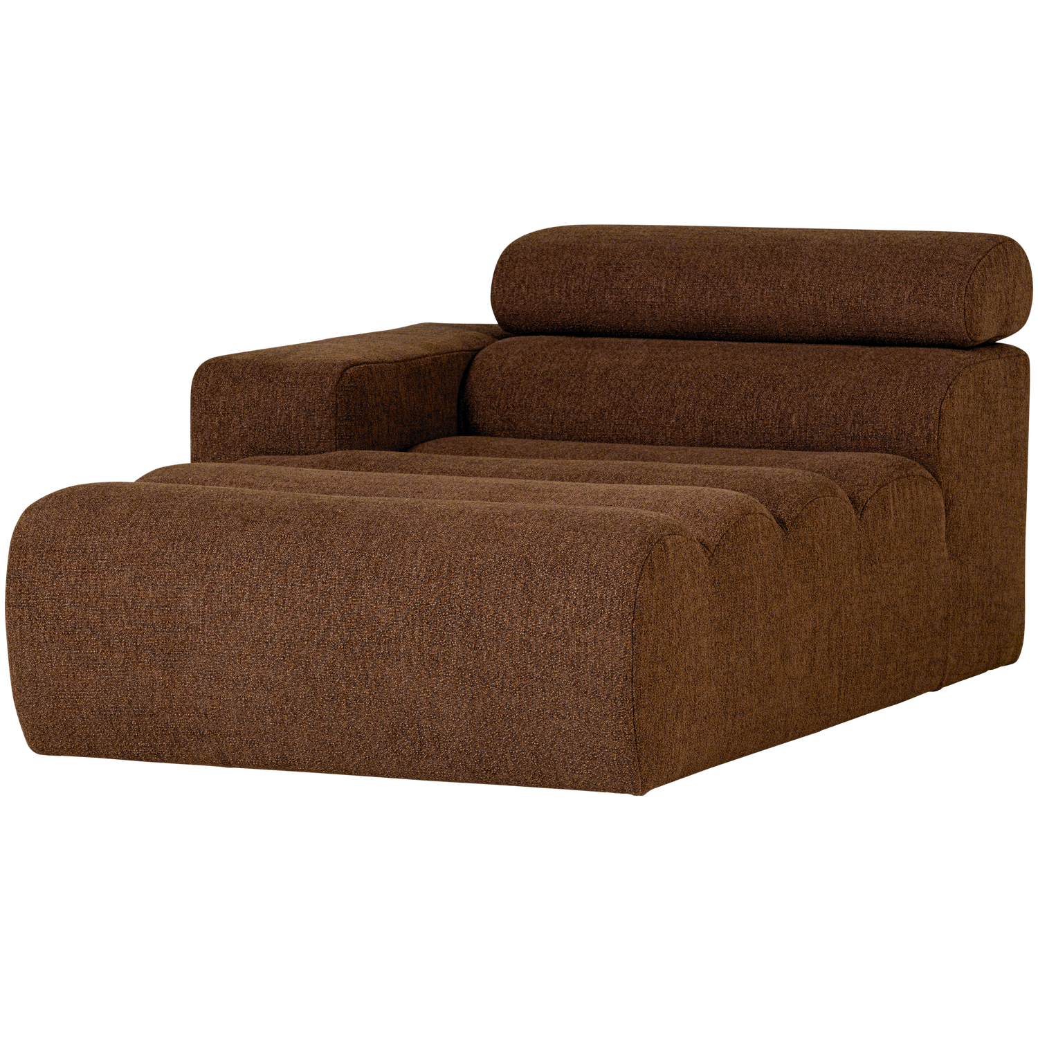 Novi chaise longue element arm links ribstof terra