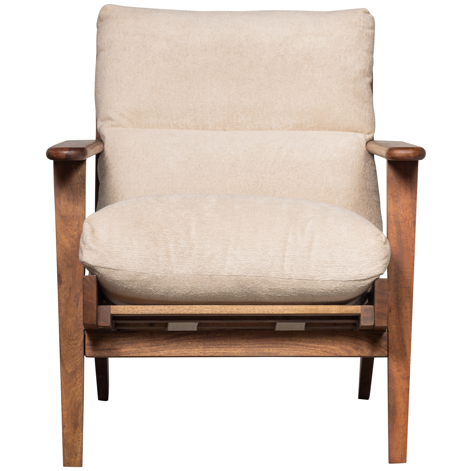 Houston fauteuil boucle/hout naturel