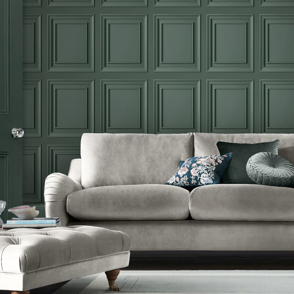 vliesbehang laura ashley redbrook wood panel fern green