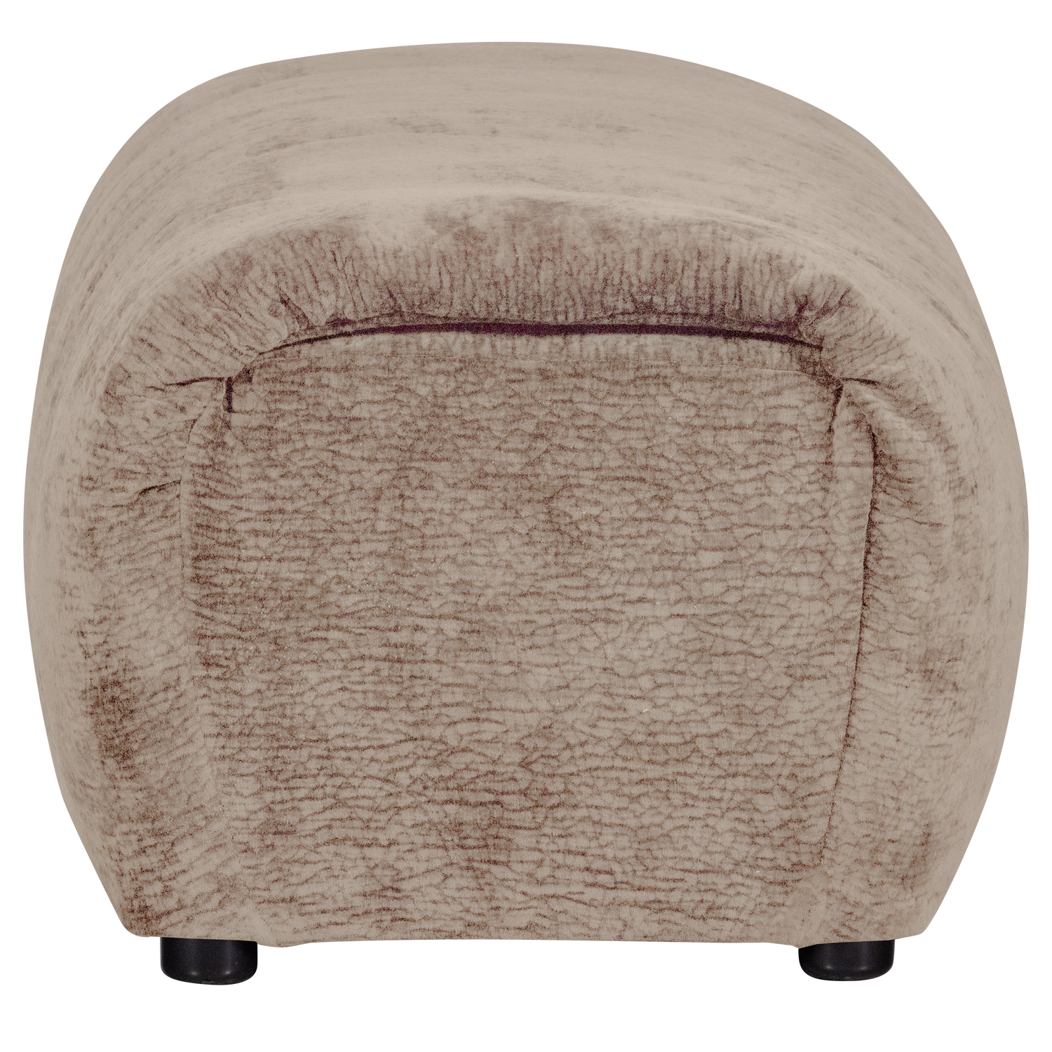 Baggy hocker geweven stof naturel melange