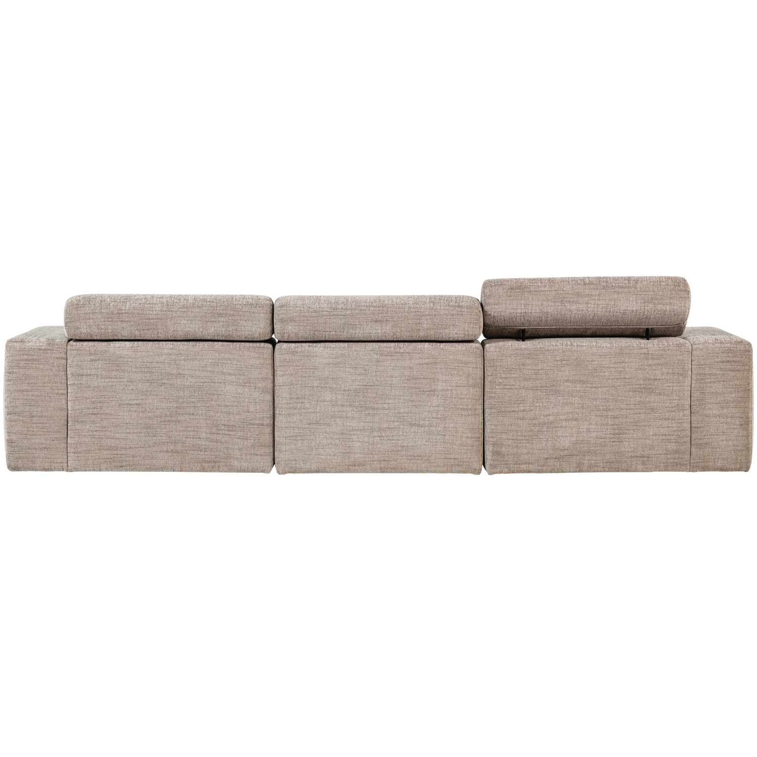 Novi chaise longue bank rechts donkerbruin melange