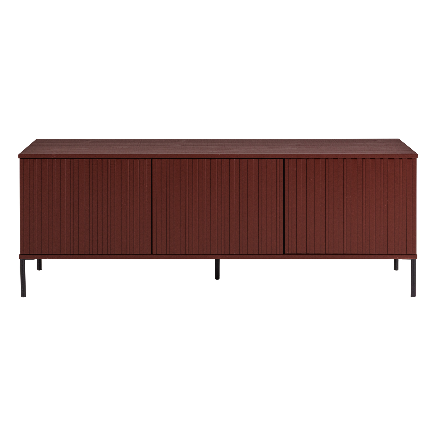 New gravure tv meubel 150 cm grenen bordeauxrood [fsc]