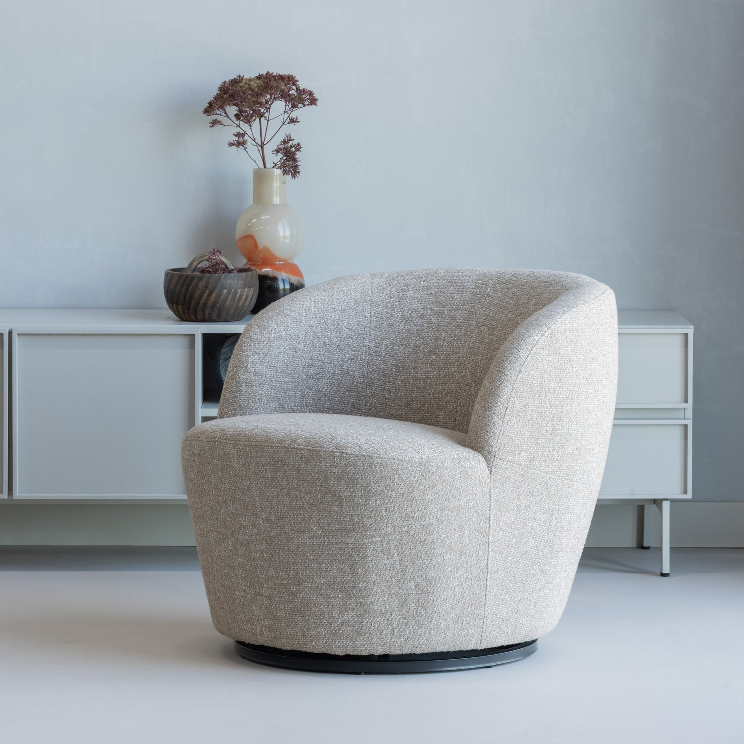 Serra draaifauteuil naturel melange