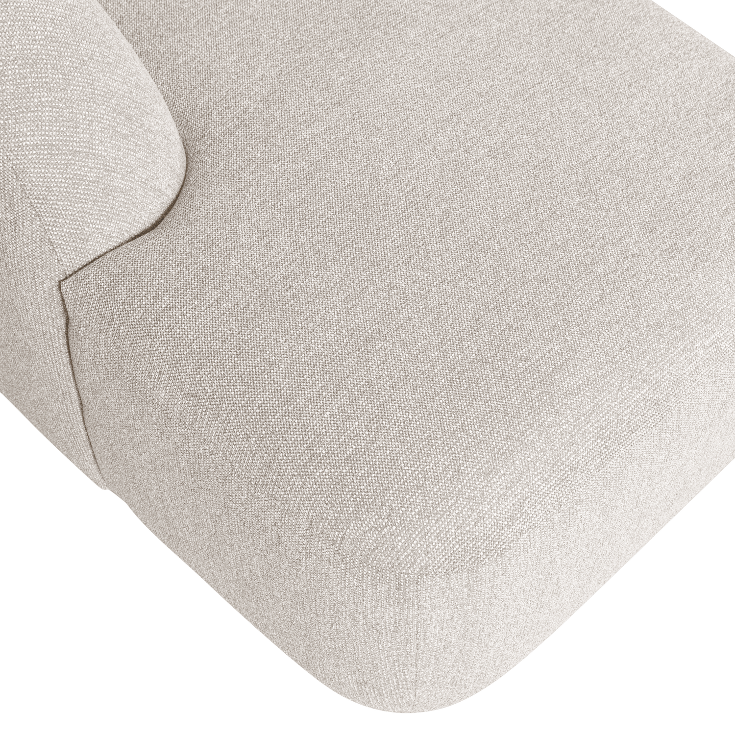 Sloping u-vorm bank off white melange