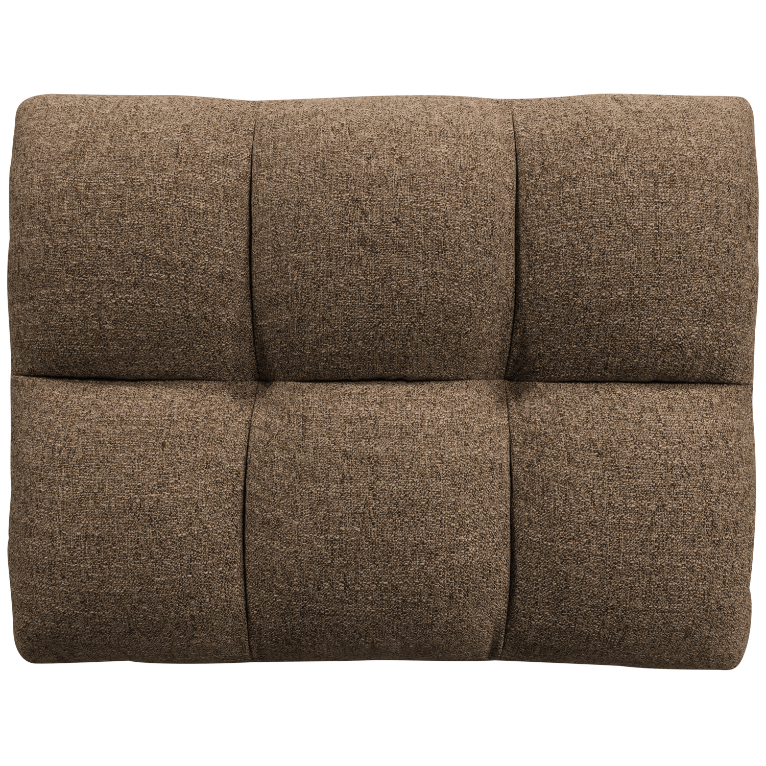 Allure hocker geweven stof donkerbruin melange