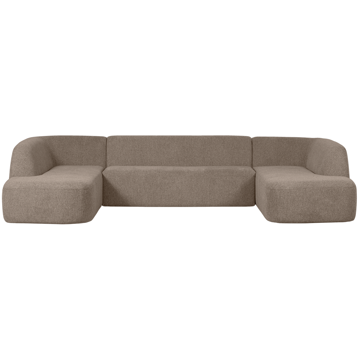 Sloping u-vorm bank off white melange