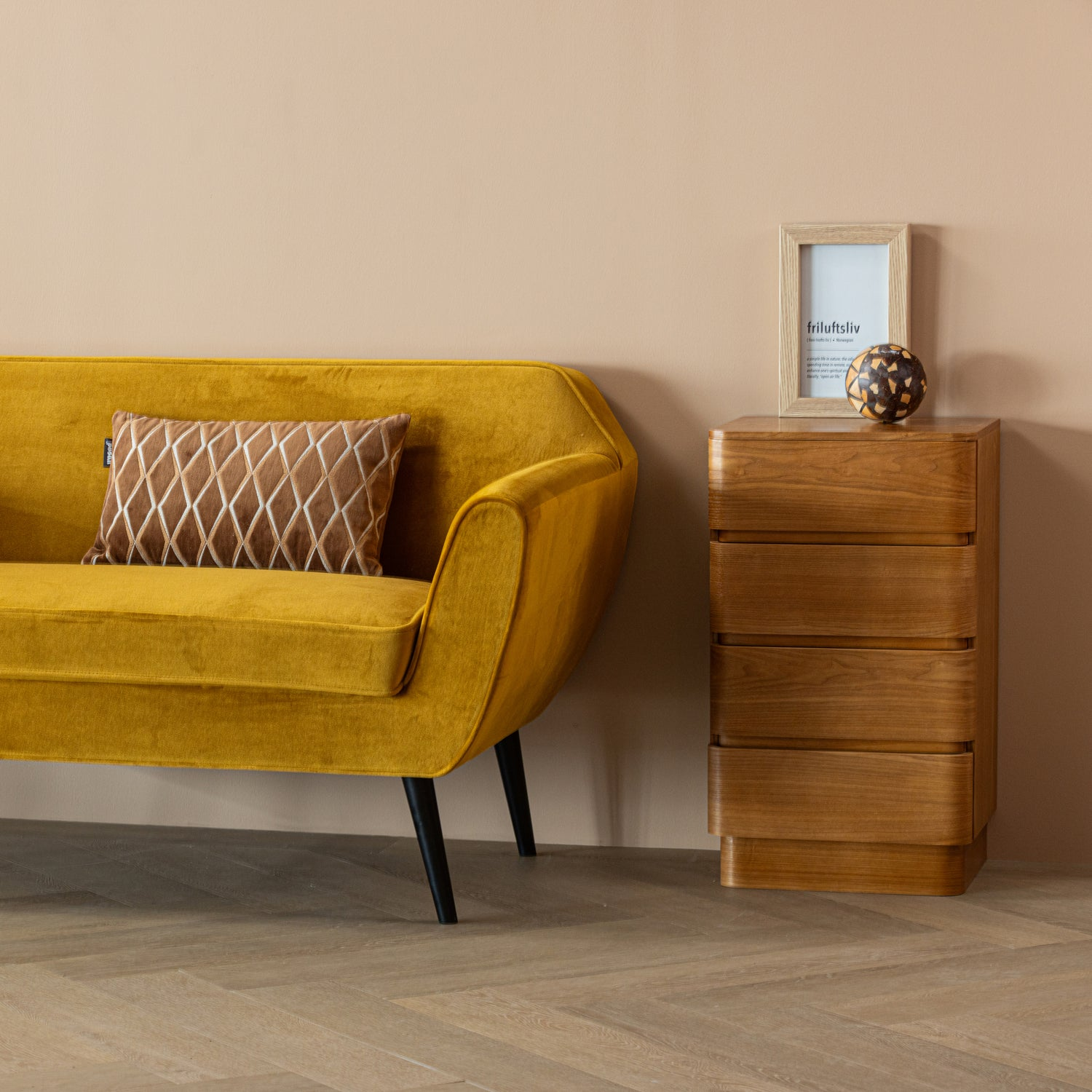 Fejo ladekast 4 lades mdf bruin [fsc]