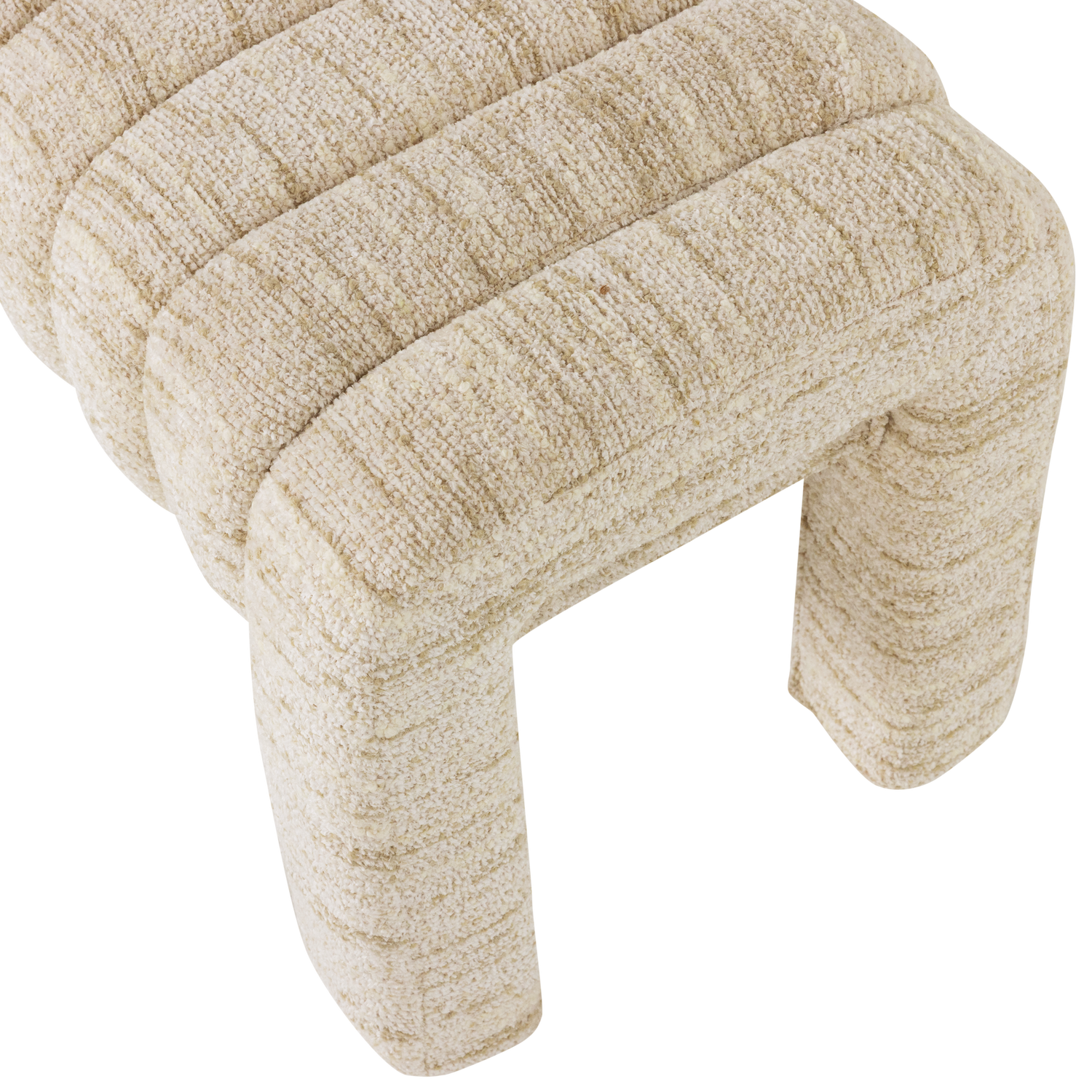Frex gestoffeerd bankje boucle naturel [fsc]