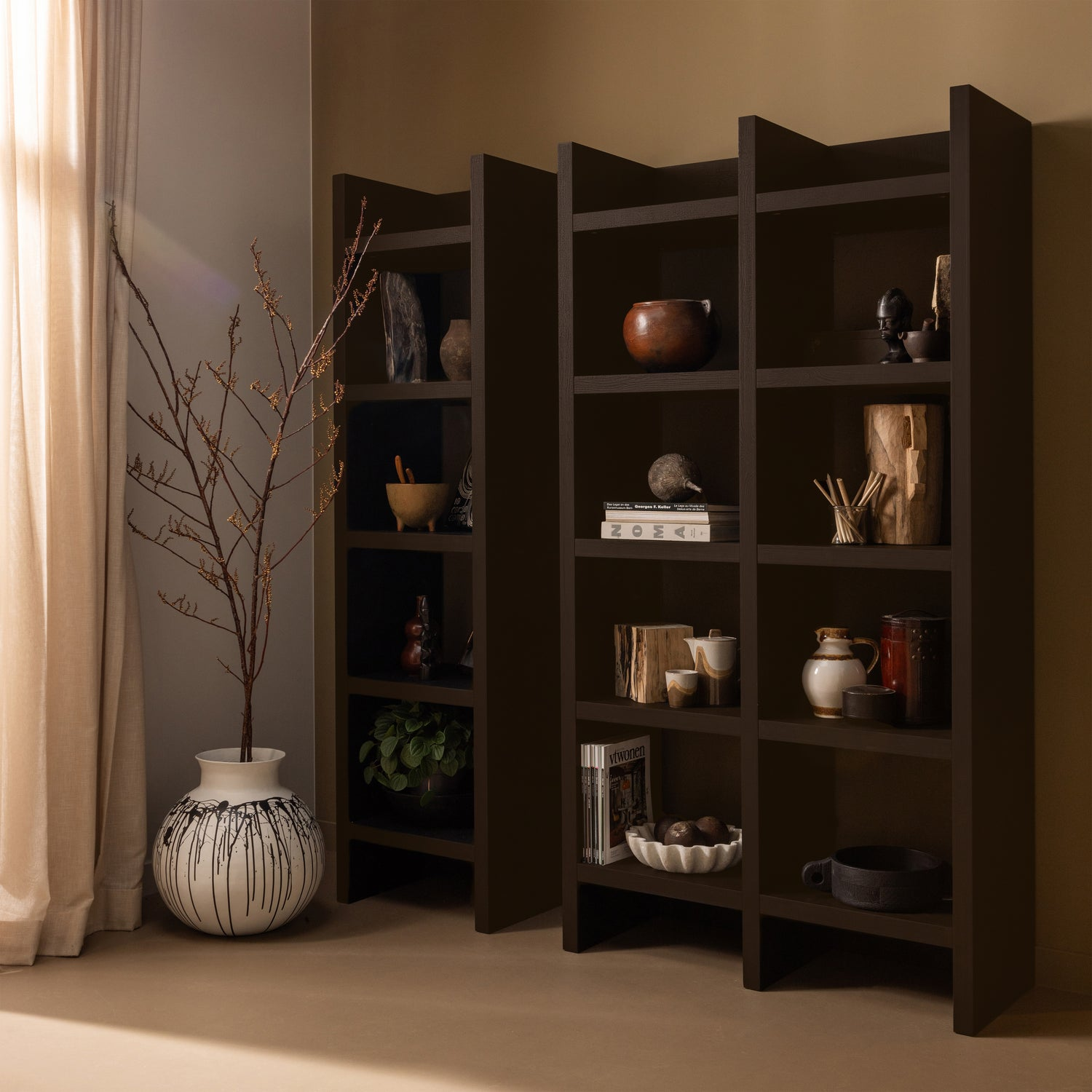 Timo open kast mdf donkerbruin 195x100x40 cm
