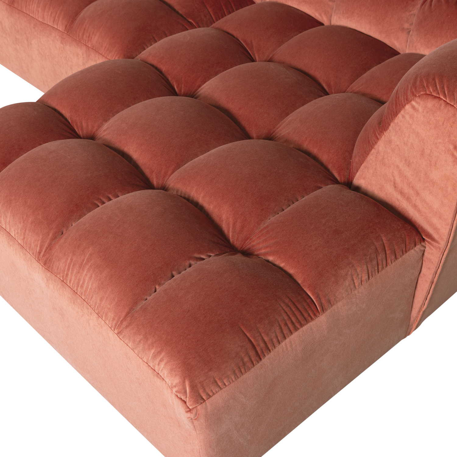 Allure chaise longue rechts geweven stof naturel melange