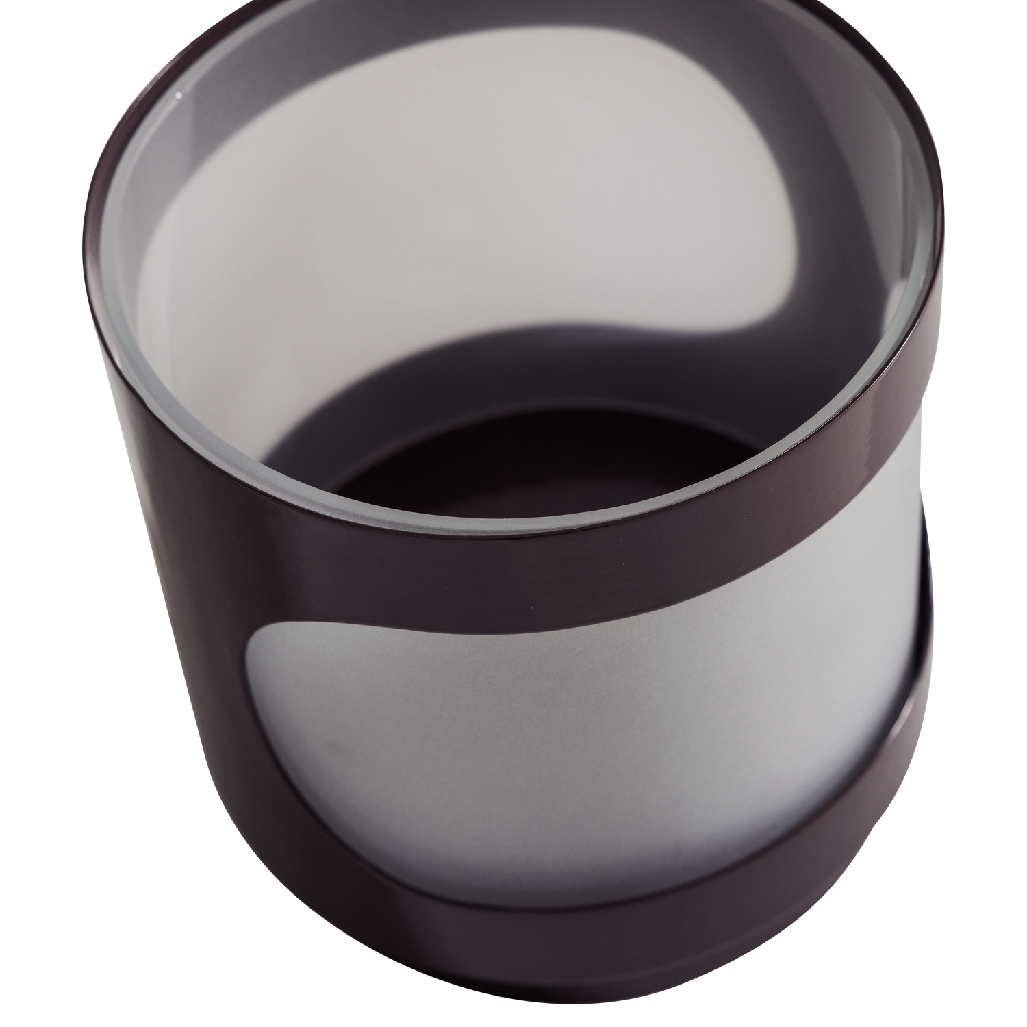 Tavo windlichten metaal/glas bruin - set van 2