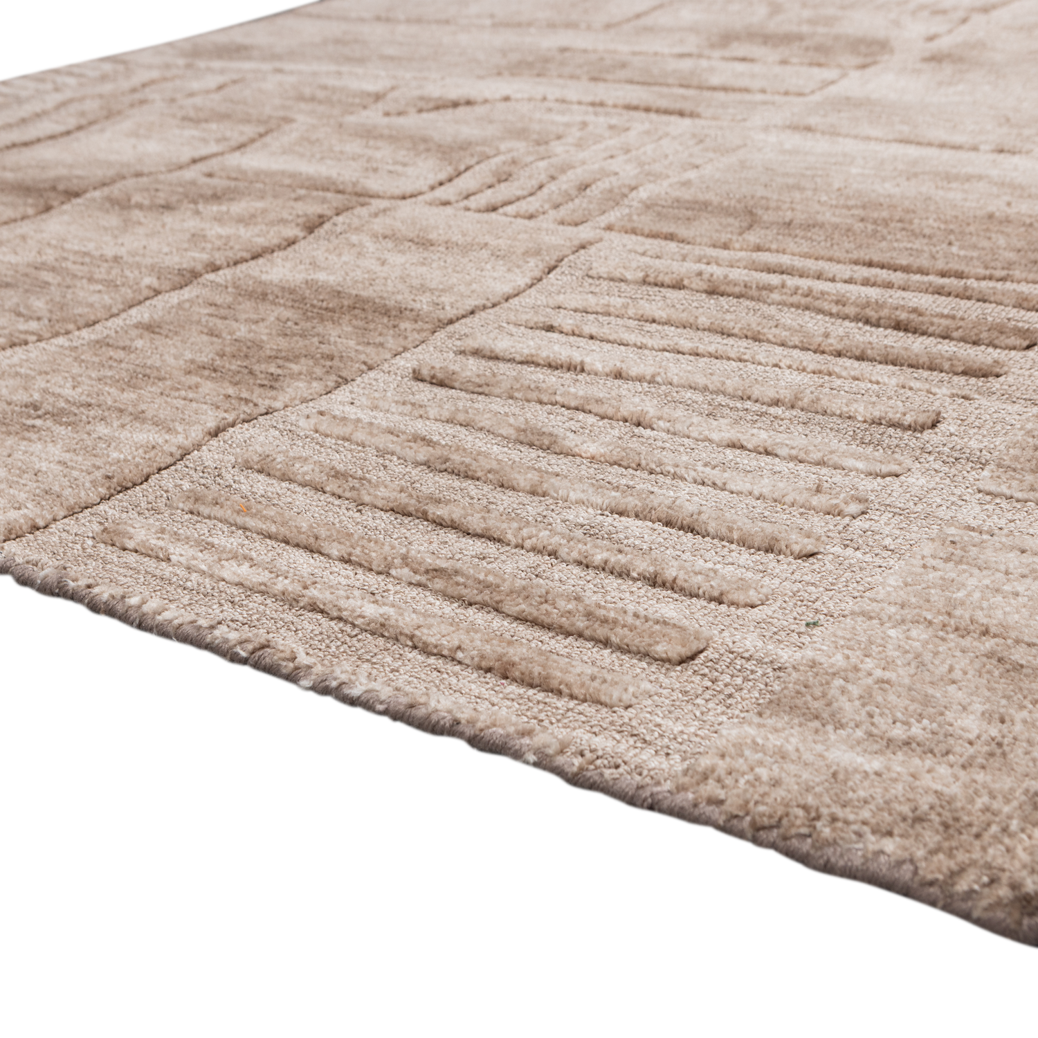 Lovi vloerkleed polyester/katoen taupe 170x240cm