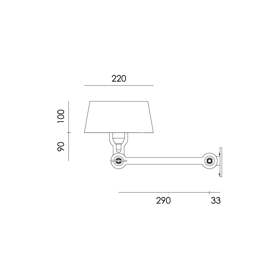 Tonone wandlamp Bolt Underfit Install