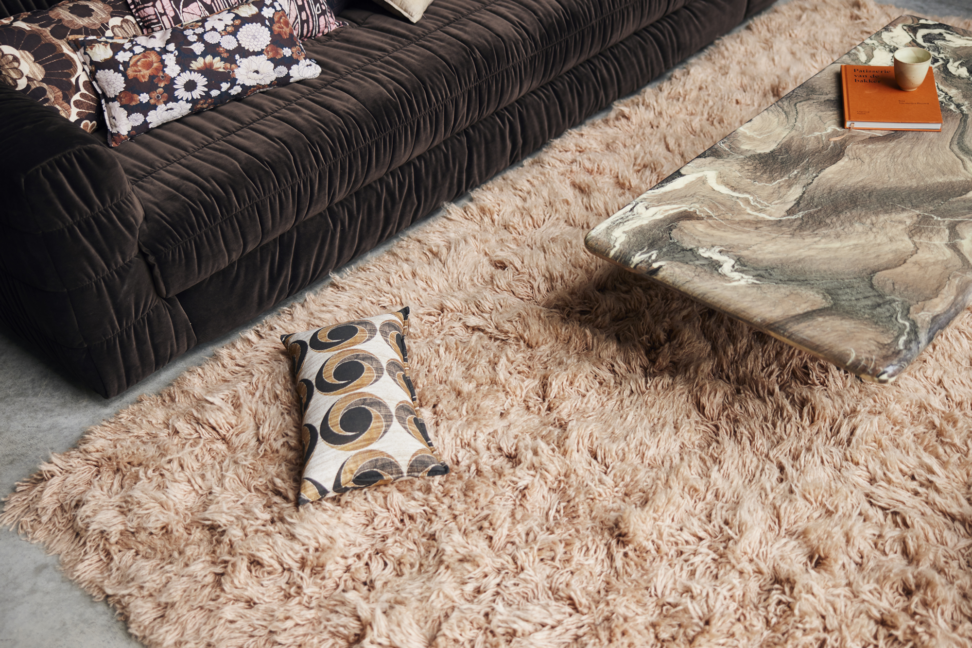 HK Vloerkleed fluffy soft pink