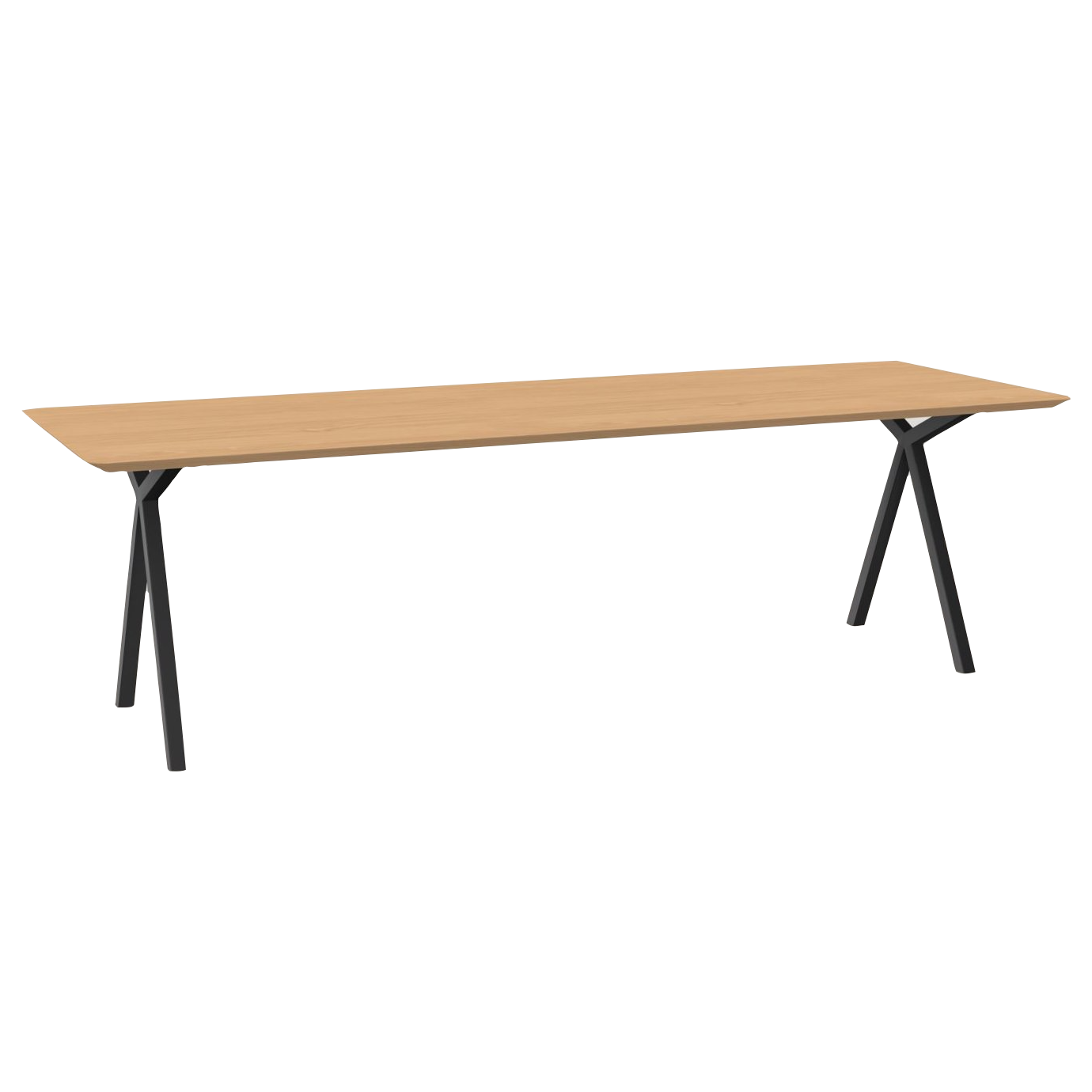 Studio HENK tafel Slim X-type Rechthoekig, zwart frame - Smart Collectie