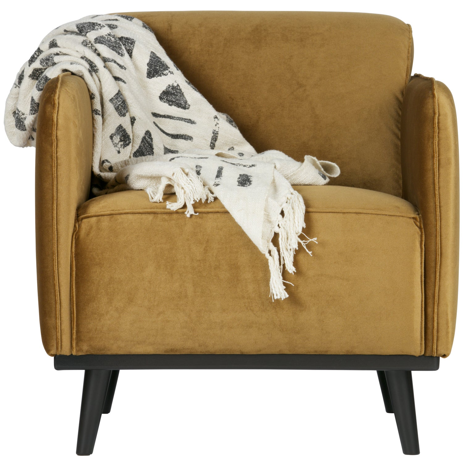 Statement fauteuil met arm chenille velvet perzikroze