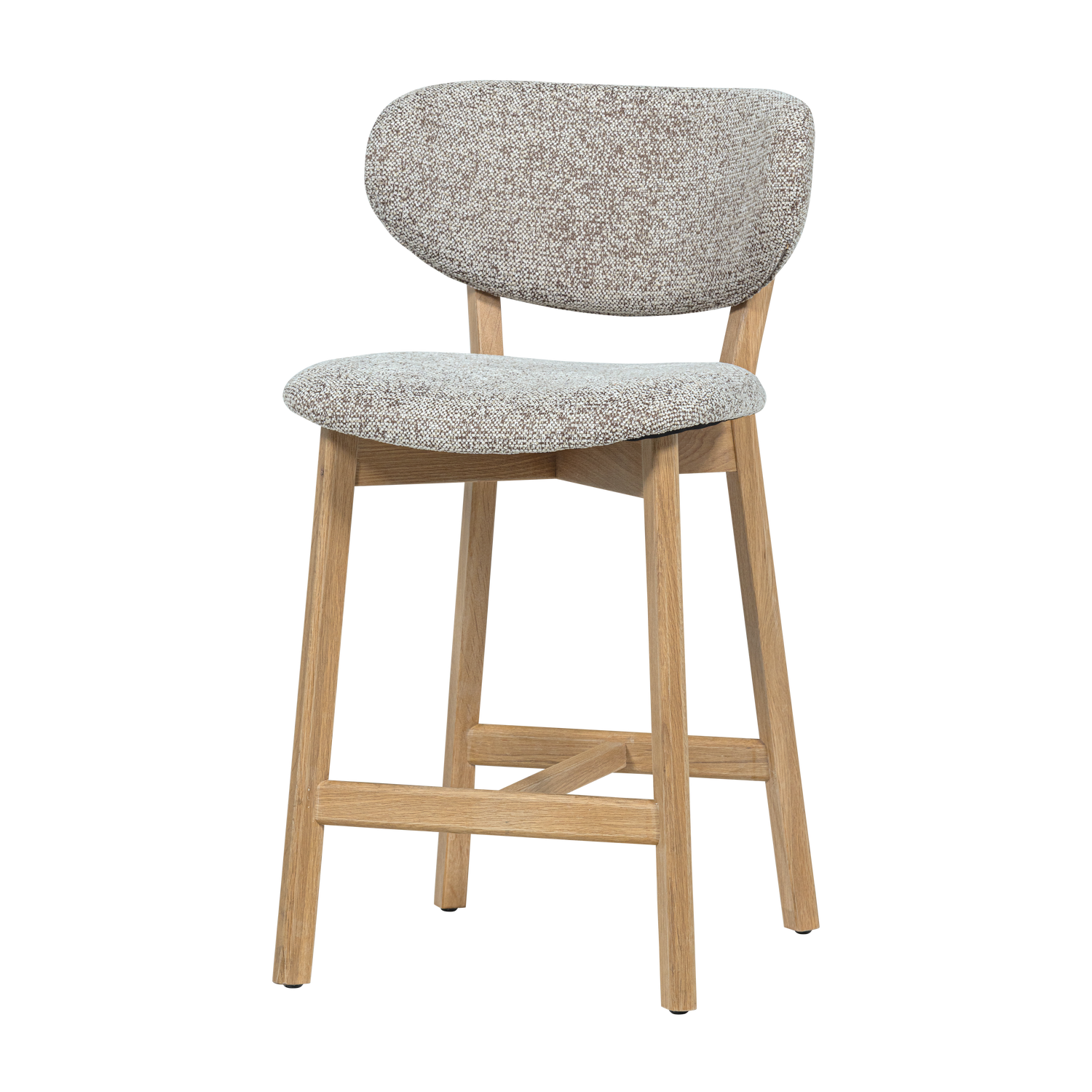 Udar barstoel naturel met houten frame bruin [fsc]