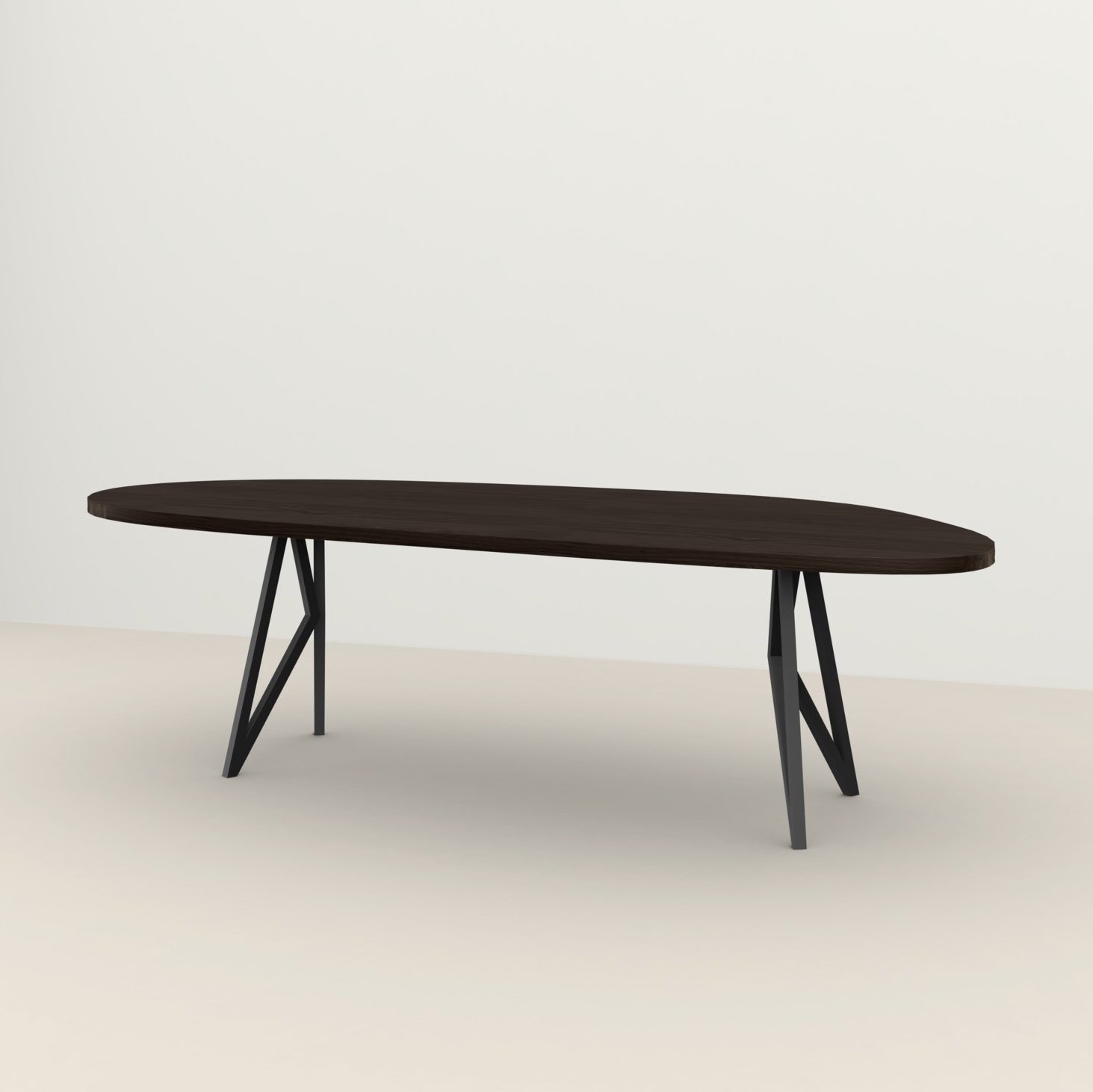 Studio HENK tafel Butterfly Blob - zwart frame, gerookte beits