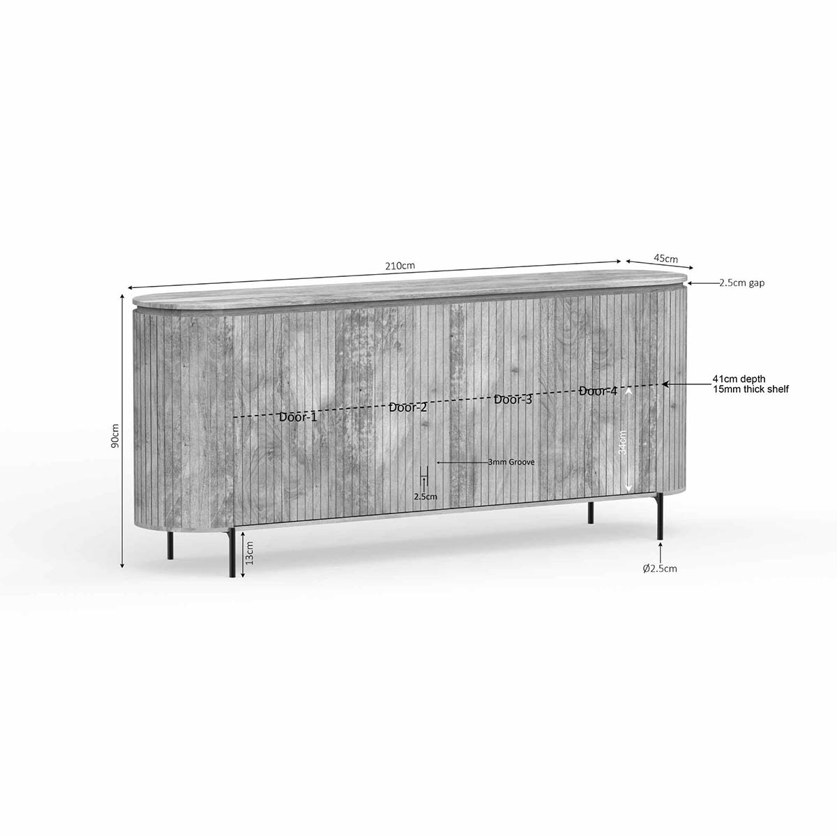 Dressoir Sol Taupe
