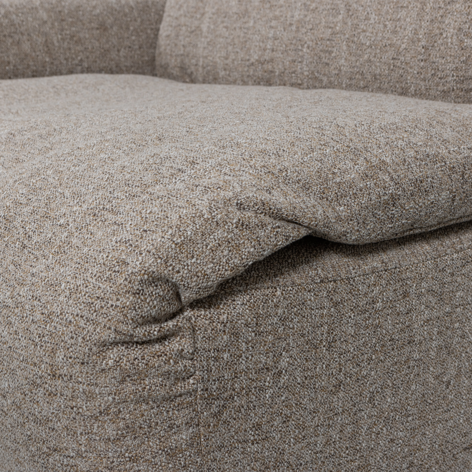 Baggy 1-zits element met arm links geweven chenille oudroze