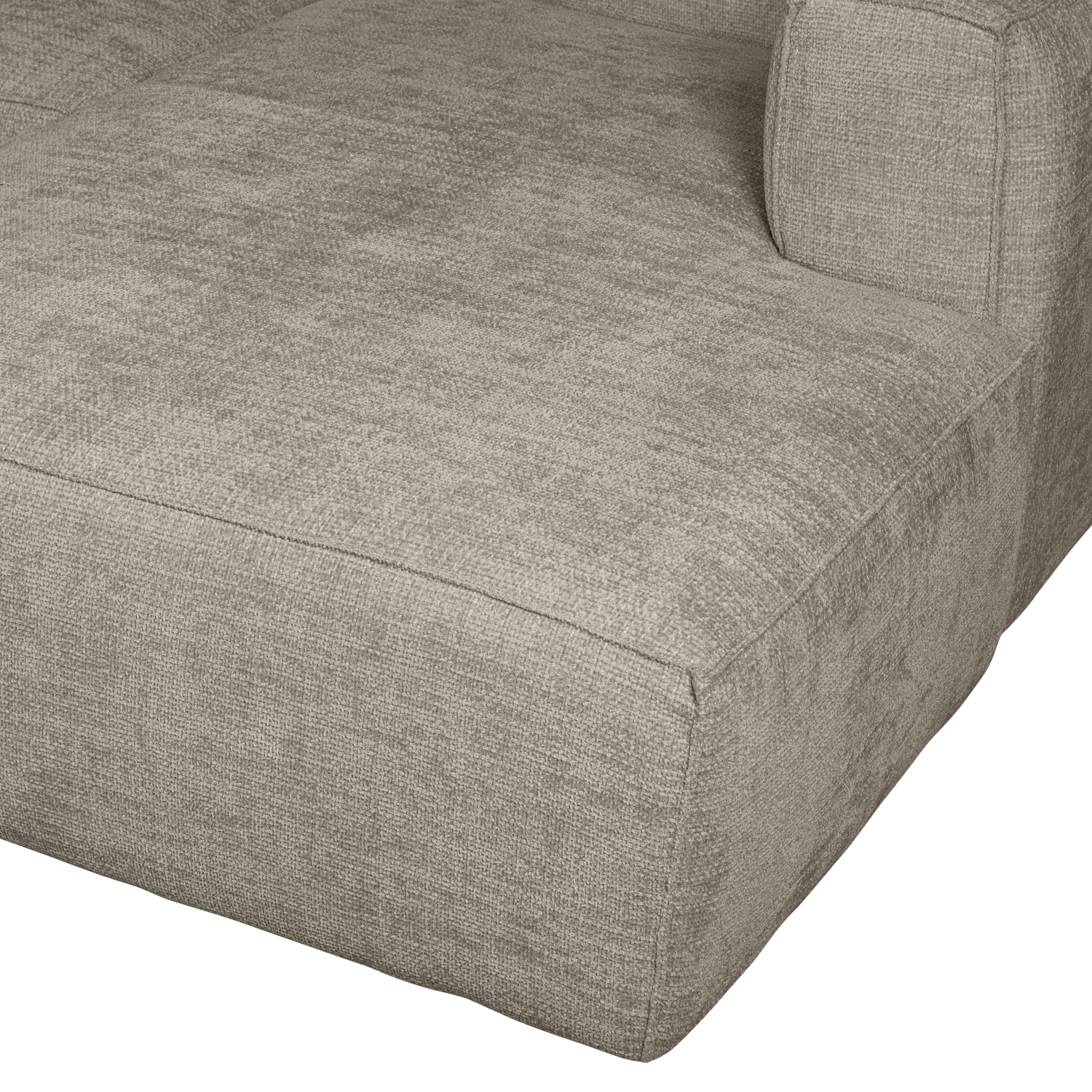 Bean chaise longue bank rechts chenille velvet taupe