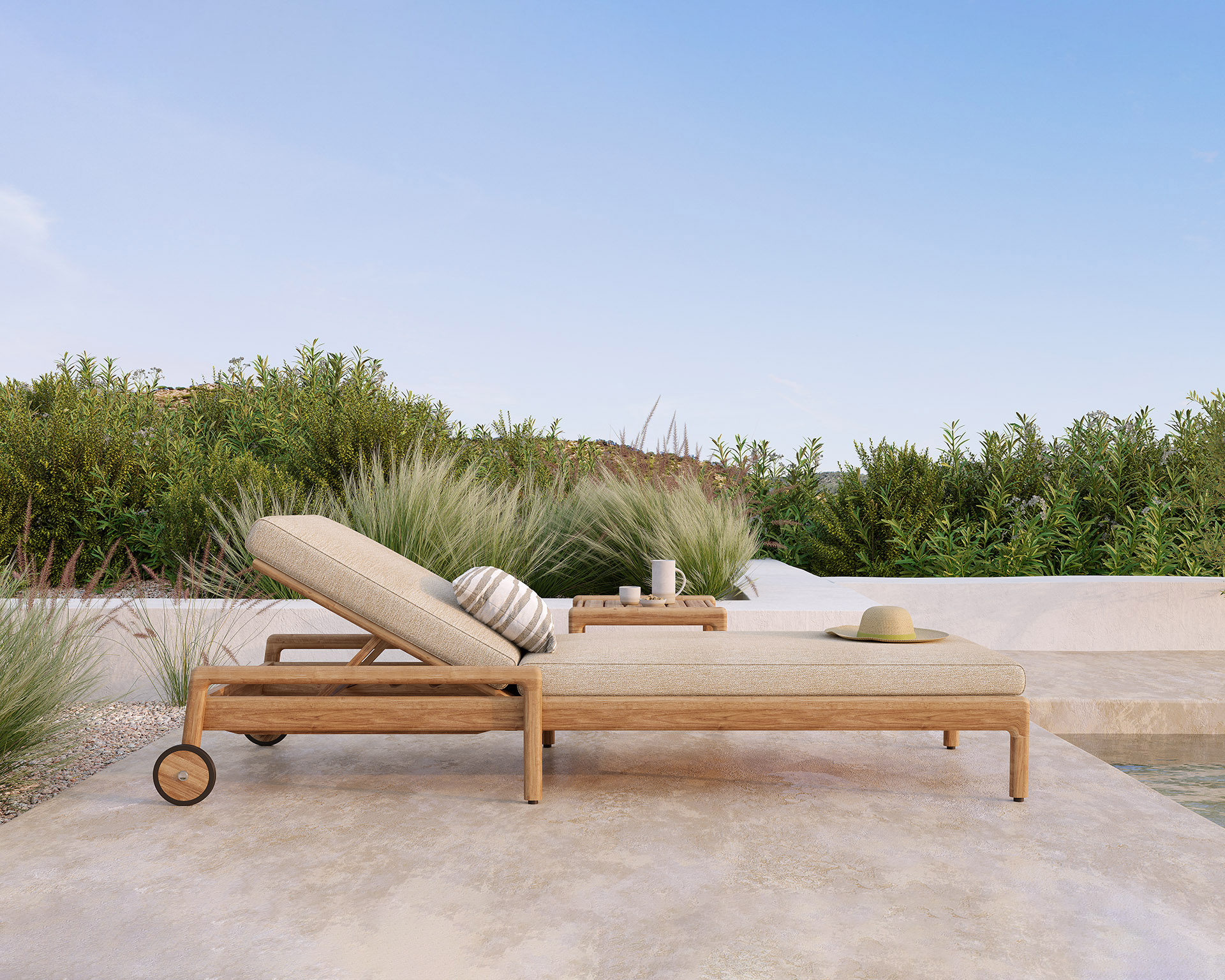 Ethnicraft - Outdoor - Teak Jack adjustable lounger