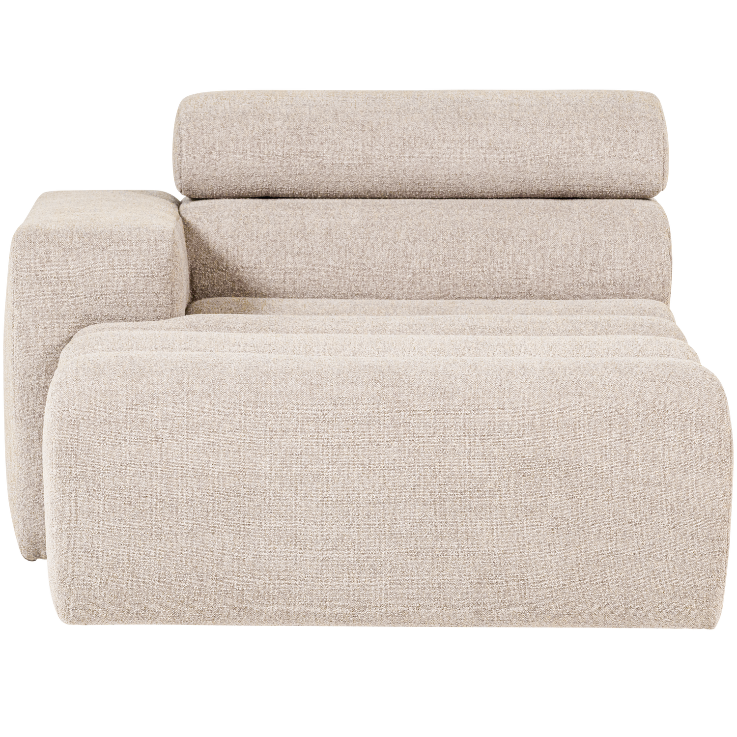 Novi chaise longue element arm links ribstof terra