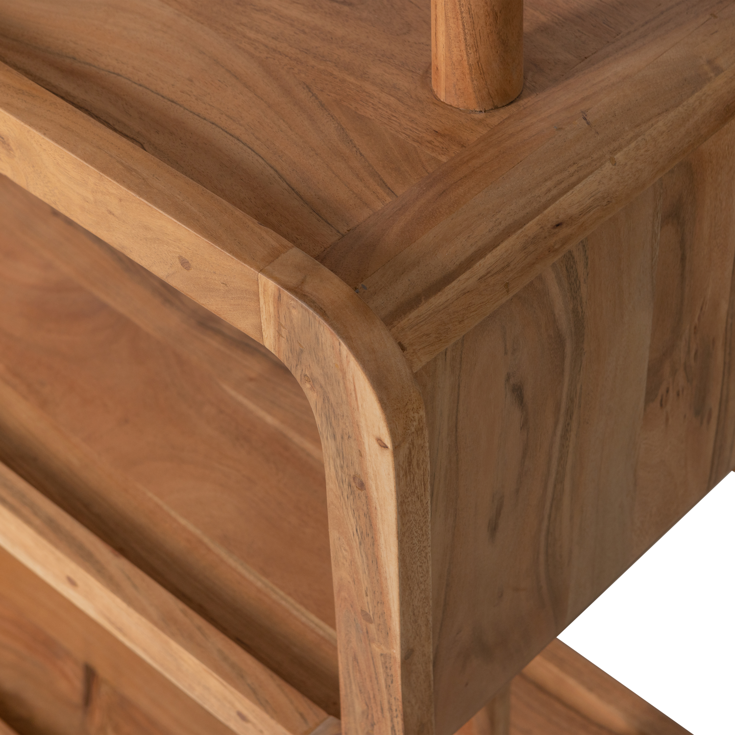 Rattle open kast hout naturel