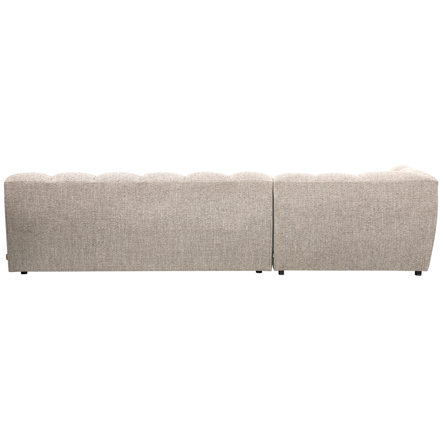 Allure chaise longue links geweven stof naturel melange