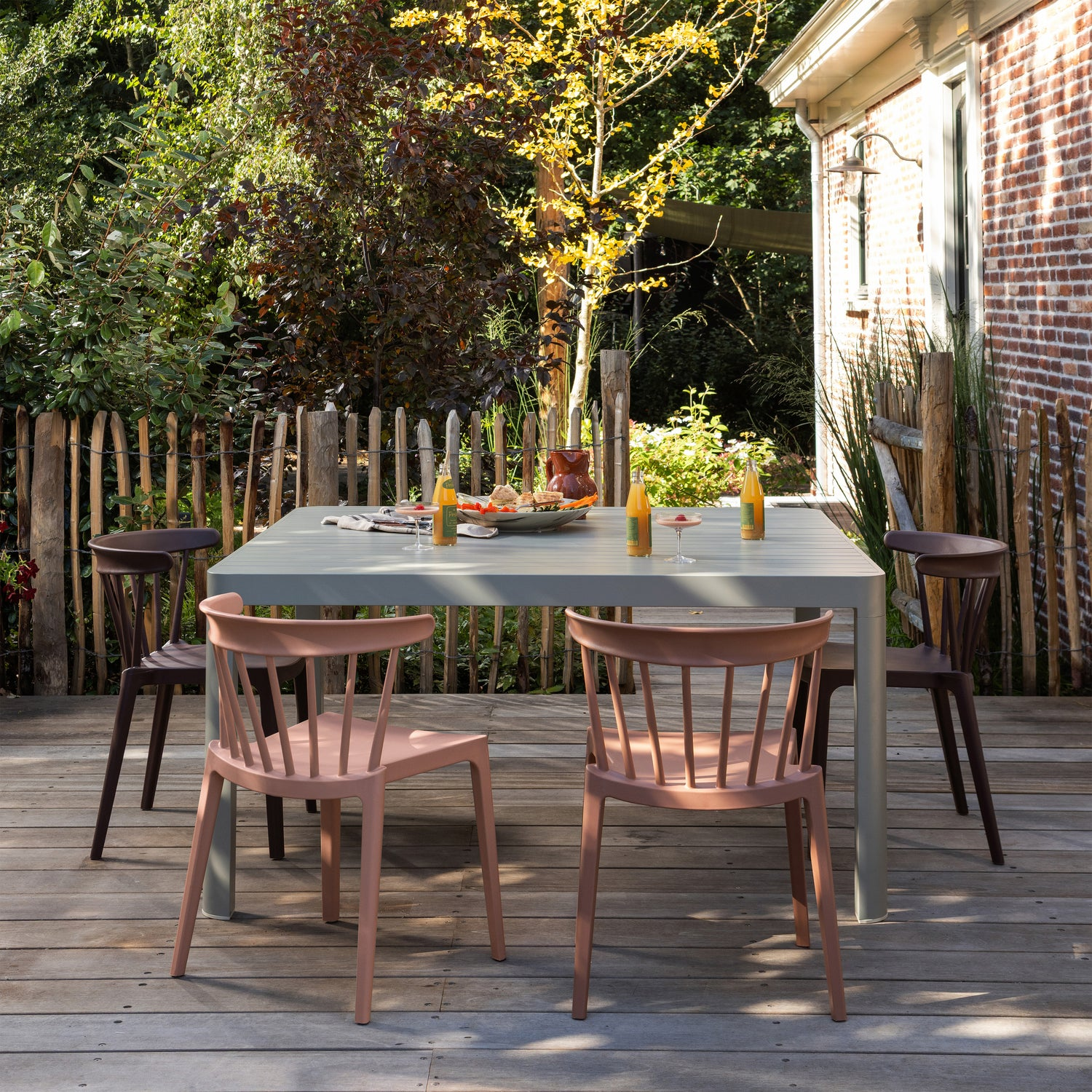 Ovara uitschuifbare tuintafel aluminium zand