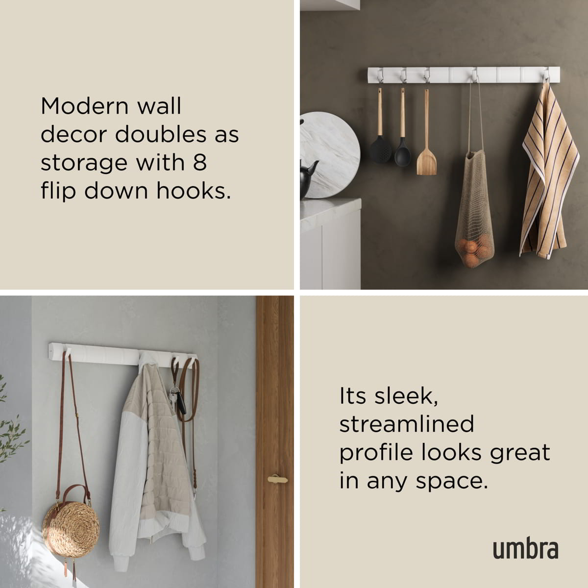 Umbra Wandkapstok Flip - 8 Haken