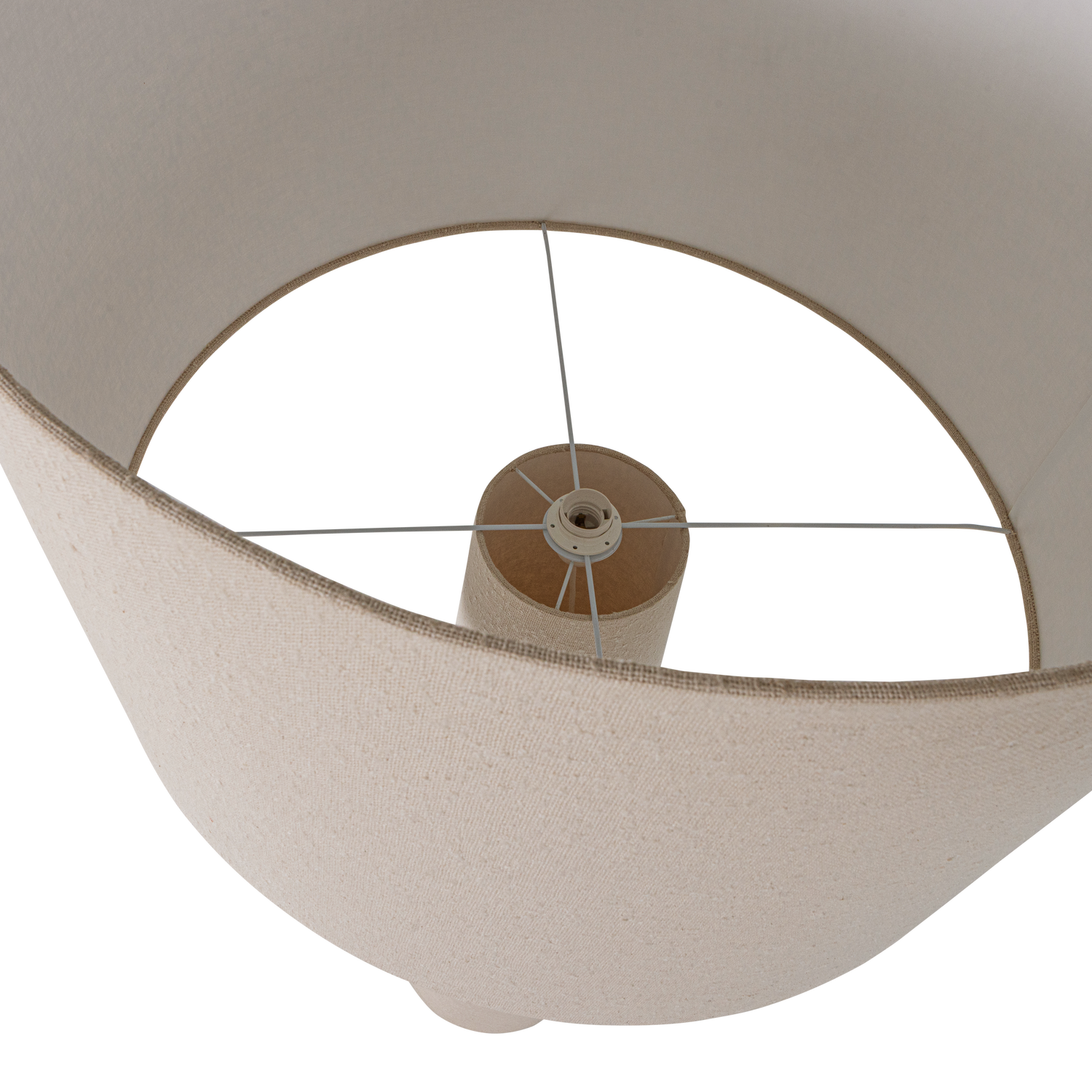Loft vloerlamp xxl metaal/boucle naturel 160xo70 cm