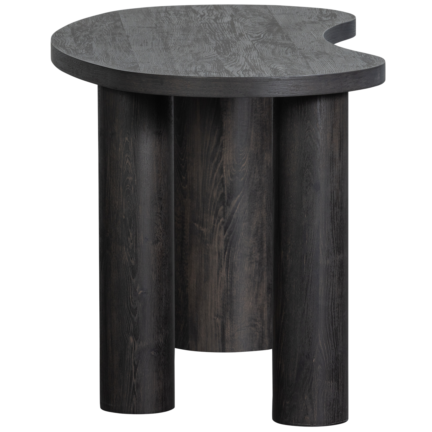Maan organisch sidetable/bureau mdf donkerbruin