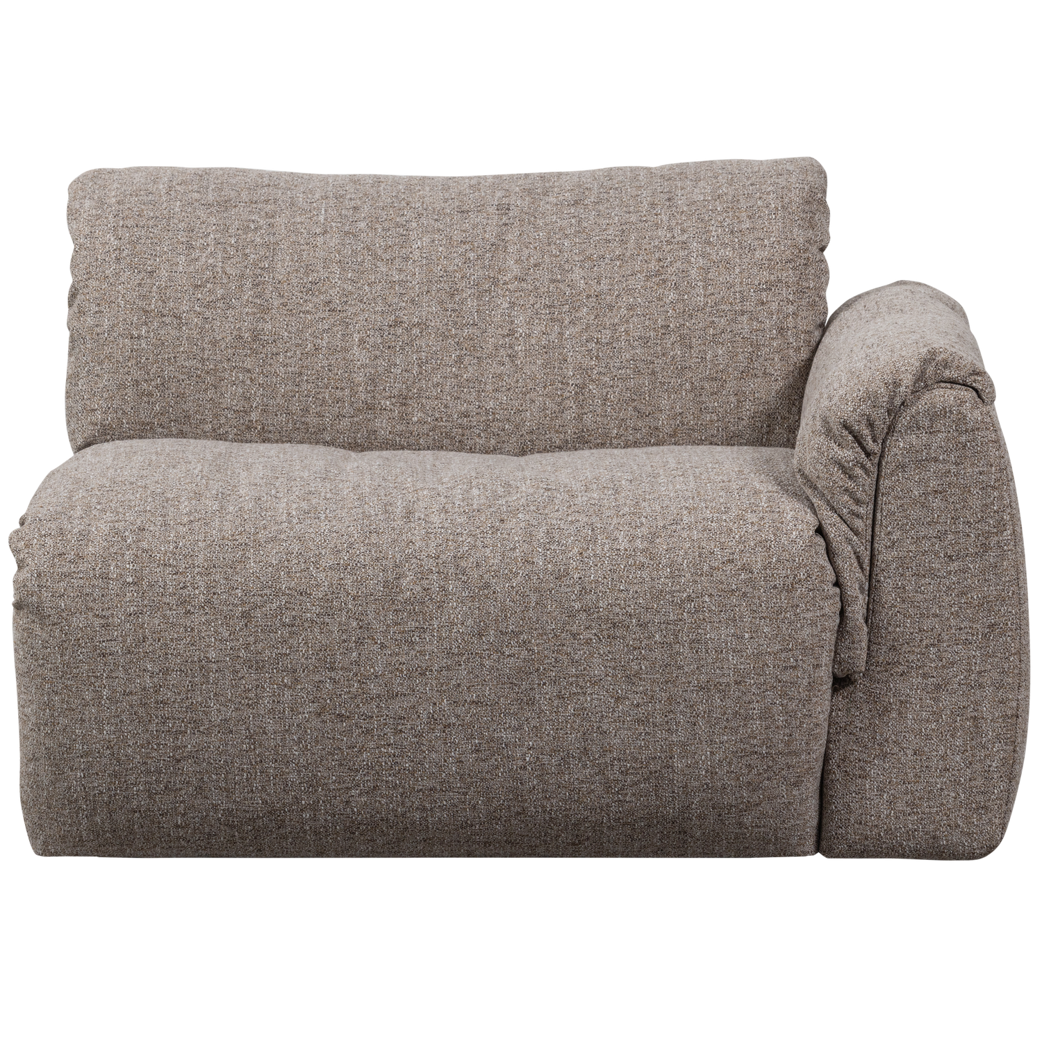 Baggy 1-zits element met arm rechts geweven chenille bruin