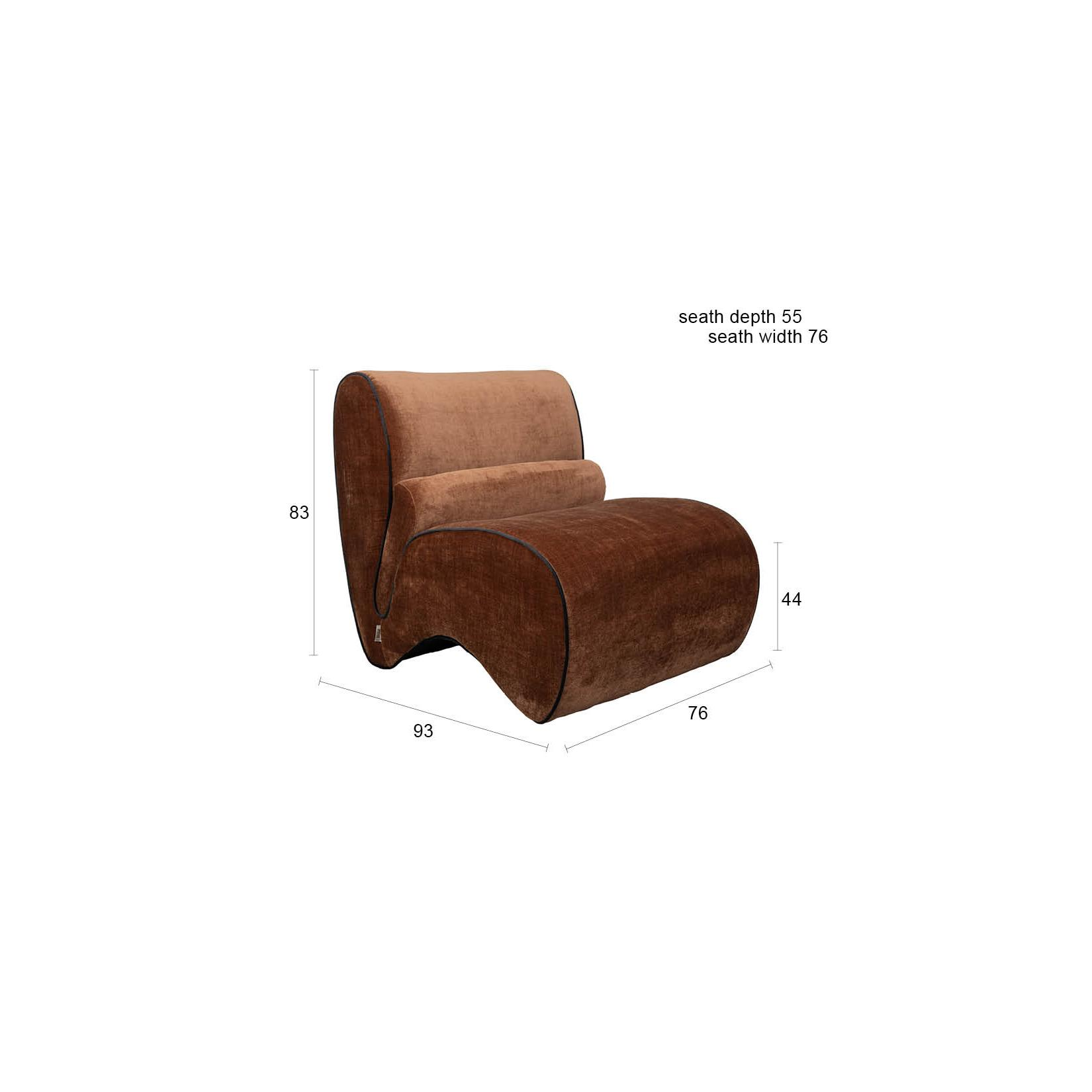 Donna fauteuil donkerbruin