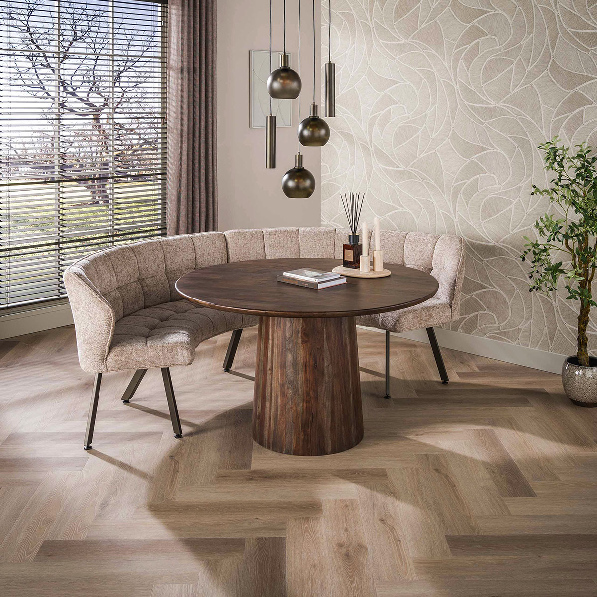 Eetkamerbank Bedford Rond