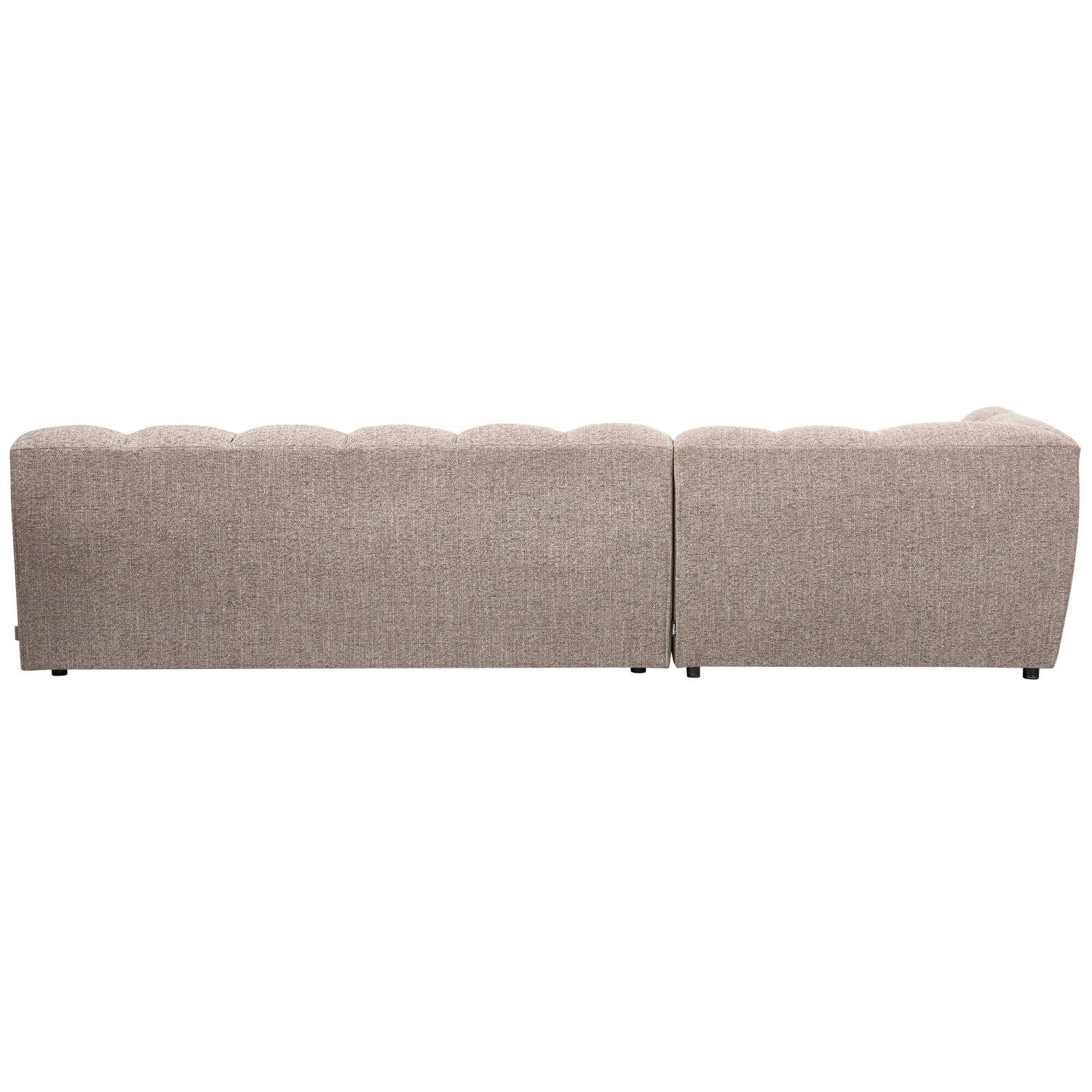Allure chaise longue links geweven stof naturel melange