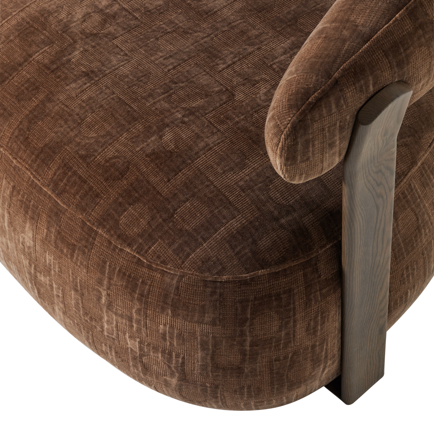 Foon fauteuil 3d structuurstof bruin [fsc]