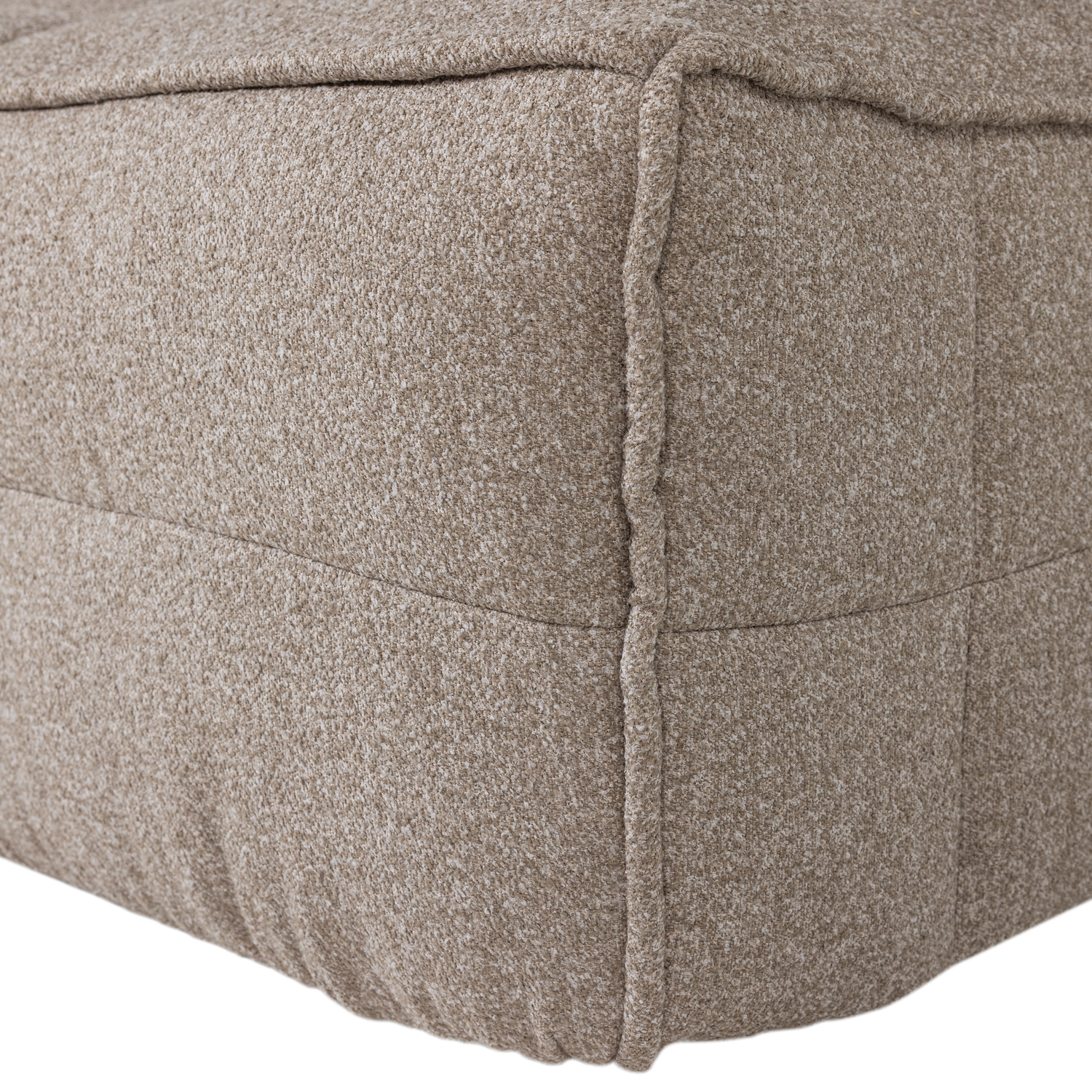 Cluster hocker velvet warm taupe