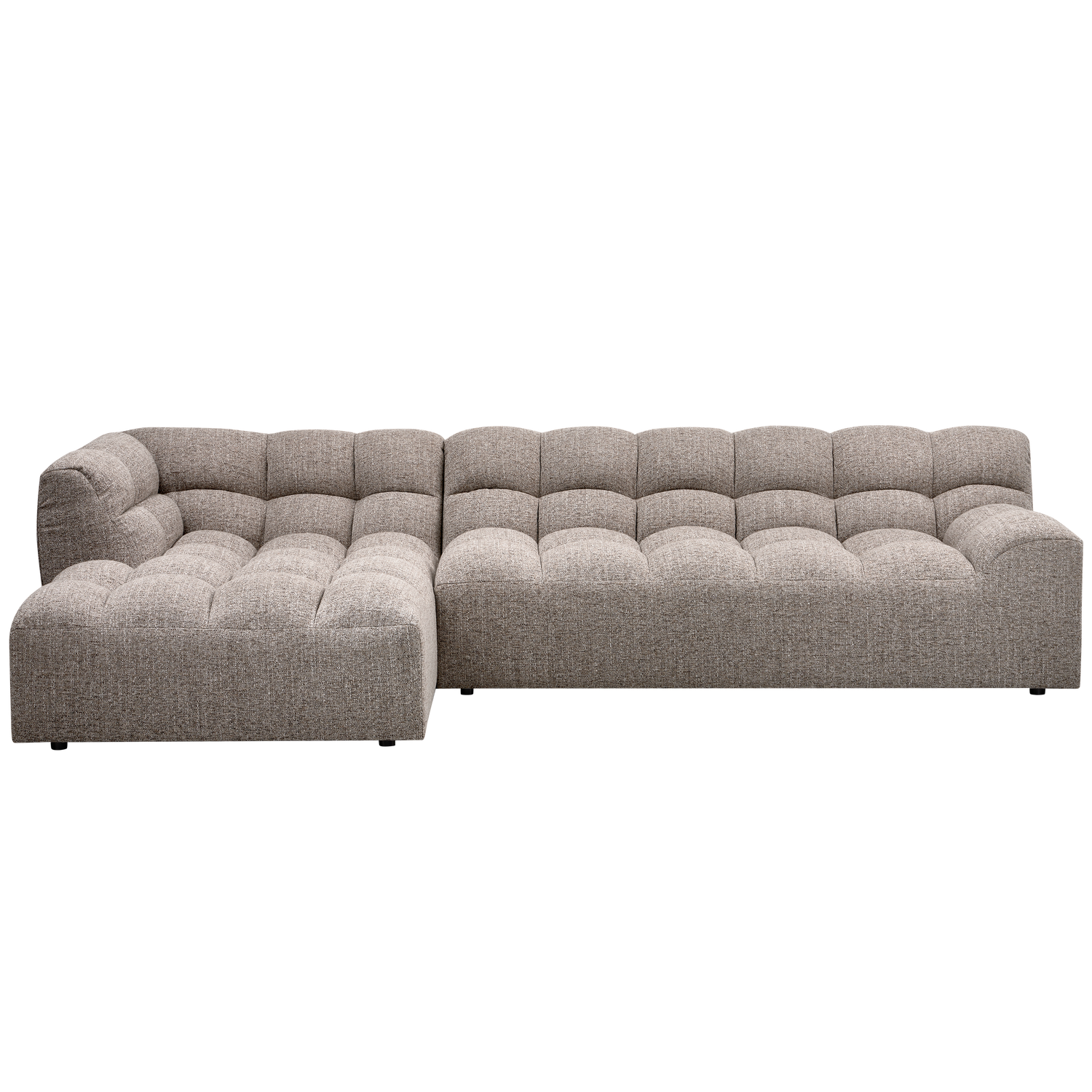 Allure chaise longue links geweven stof naturel melange