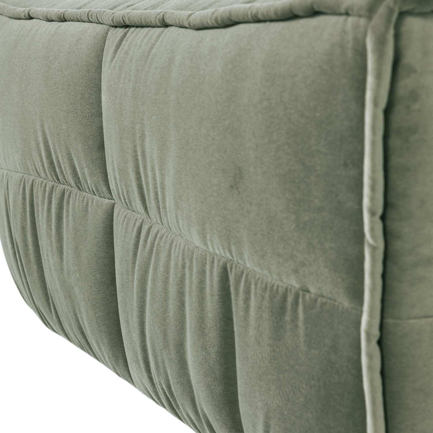 Cluster hocker velvet warm taupe