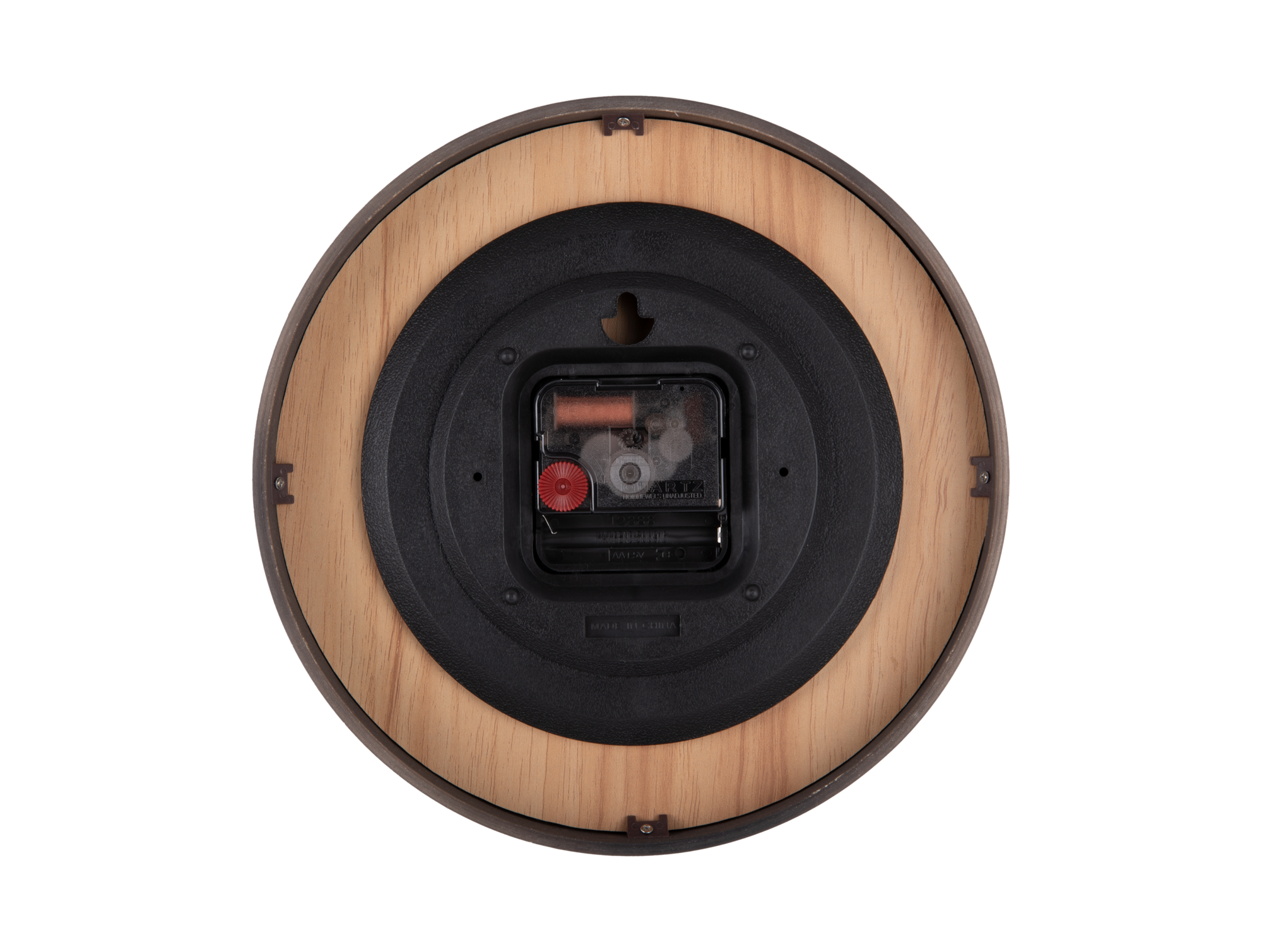 Wandklok Pure bruin lindehout small